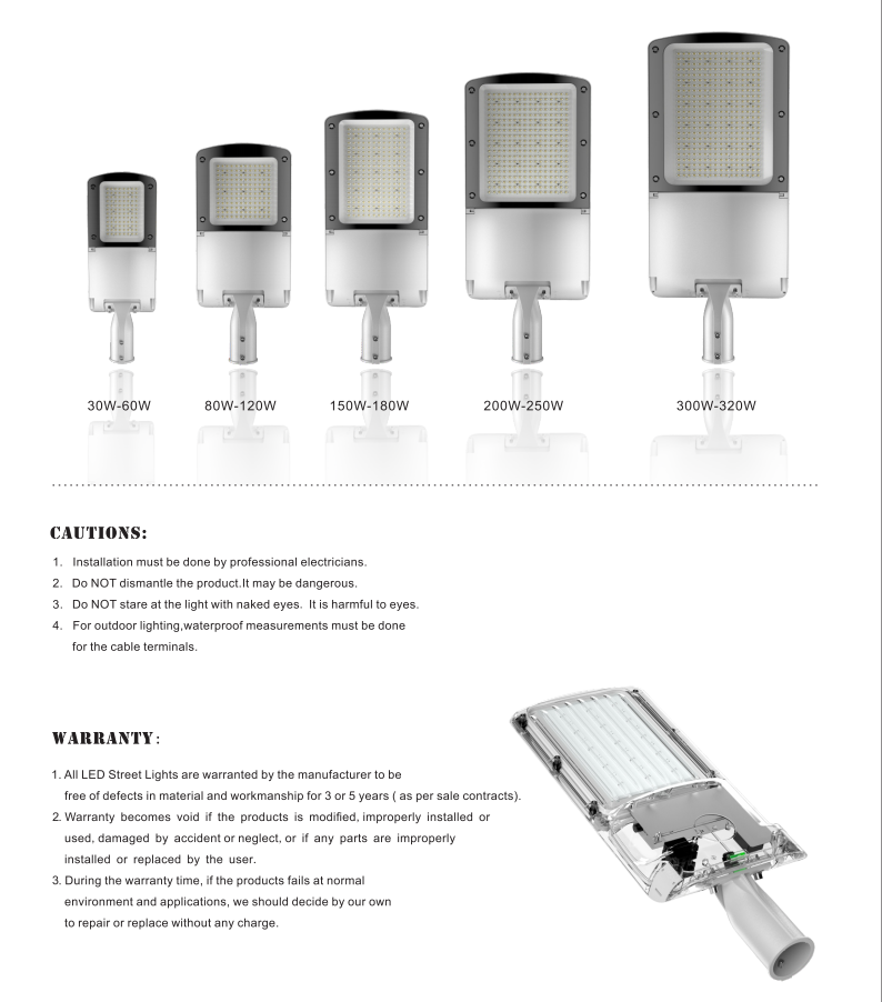 150w led street light head