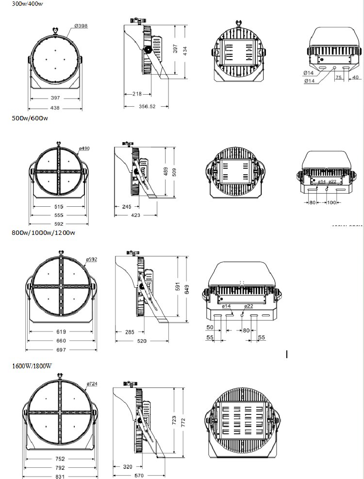 1200w led stadium light